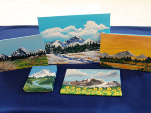 Several mini paintings